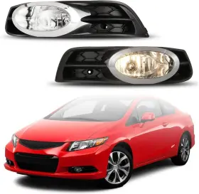 Lix-nd-wj30-0318-09 Brisunshine Fog Lights For Honda Civic Coupe 2012-2013 Lamp Set Driving Light 1 Pair