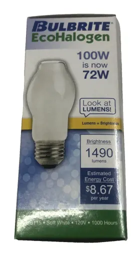 Bulbrite 616072 Original 72bt15sw/eco Soft White - 72 Watts 120v #616072