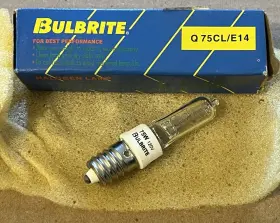 Q75cl Bulbrite Q75cl/e14 Genuine Q 75cl E14 Screw Base T4 75watt 120v Light Bulb Vintage Nos
