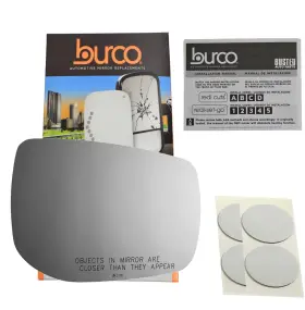 5785 Burco 840591040753 Passenger Side Replacement Mirror Glass No Rear Mount Compatible