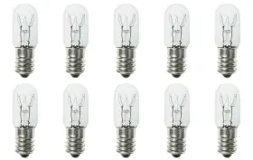 10t-5-1 Cec Industries 10t-5-1/2 Box Of 10 Bulbs 10t5-1/2 Clear Watt 130 Volt E14 Ses Base 130v 10w