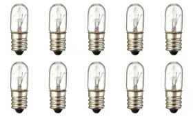 15t4c-130v Cec Industries Box Of 10 Bulbs 15t4 Light Bulb 15 Watt 130v T4 Candelabra E12 Base 15w