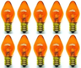 43160-221721 Cec Industries #7c7/ta/120v Amber Bulbs 120 V 7 W E12 Base Box Of 10
