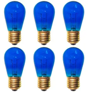 43160-235389 Cec Industries #11s14b/120v Blue Bulbs 120 V 11 W E26 Base S-14 Shape