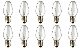 Cec Industries 43160-239618 #10c7 120v Bulbs 120 V 10 W E12 Base C-7 Shape Box Of