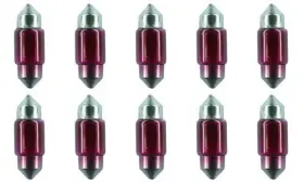 43160-242088 Cec Industries #3175r Red Bulbs 12 V 10 W Sv8.5-8 Base T-3.25 Shape 10pk