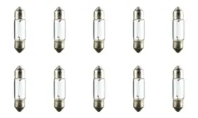 43160-242864 Cec Industries #6428 Bulbs 12 V 3 W Sv7-8 Base T-2.25 Shape Box Of 10