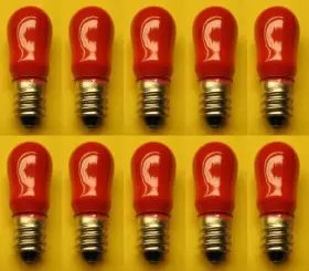 43160-251291 Cec Industries #6s6cr/120v Red Bulbs 120 V 6 W E12 Base S-6 Shape Box Of 10