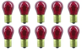 43160-277928 Cec Industries #307r Red Bulbs 28v 18.76w Ba15s Base S-8 Shape Box Of 10