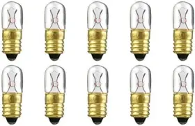 T-3.25 Cec Industries 744759080721 6.3v 1.575w Shape E10 Base Bulbs Box Of 10