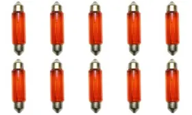Shomhomnk55101 Cec Industries E211-2a Amber Bulbs 12.8 V 12.416 W Ec11-5 Base T-3 Shape