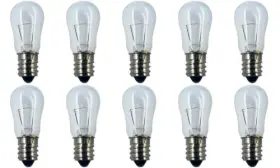 Cec Industries Shomhomnk55580 #6s6 130v Bulbs 130 V 6 W E12 Base S-6 Shape Box Of 10