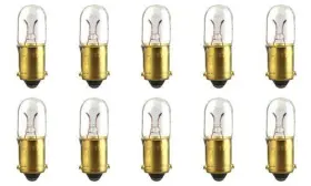 Spomhomnk54652 Cec Industries #43 Bulbs 2.5 V 1.25 W Ba9s Base T-3.25 Shape Box Of 10