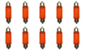 Spomhomnk54757 Cec Industries #3423a Amber Bulbs 12v 5w Ec11-5 Base T-4 Shape Box Of 10