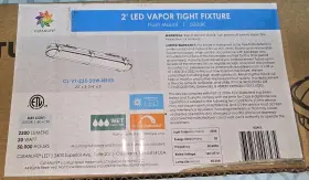 Cl-vt-235-20w-n50d Cleanlife 2ft Led Vapor Tight Fixture 5000k 2200lumens 20w #2 Cl-vt-235-20w-n50d Cleanlife 2ft Led Vapor Tight Fixture 5000k 2200lumens 20w #2