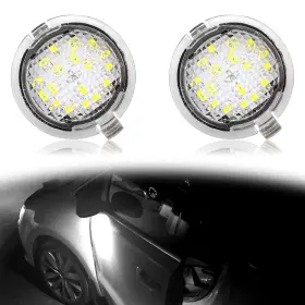 Cmerto Cme-3f1z13b375aa 2pcs Led Side Mirror Puddle Light Ford F150 Explorer Edge 6000k