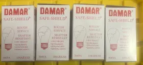 100ars Damar 018013018424 4 Shatter Resistant 100 Watt Bulbs Safe-shield 5669a 100ars/ss Frost