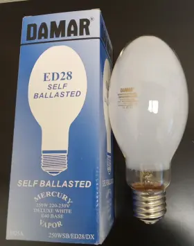 250wsb Damar 250wsb/ed28/dx 250w Mv Self-ballasted 220-230v White Mogul Screw Base