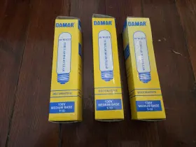 40t10 Damar 40t10/if Lot 3 New T-10 Tubular Bulb Frost 130v 40w Medium Base