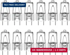 Hh-0522-12p-20w Ddlisu G8 Halogen Bulb 20w 120v Warm White 2700k Dimmable For Ge Microwave Un