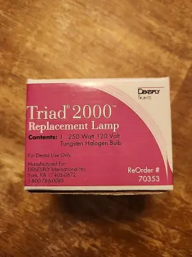 Yz31154 Dentsply Original Replacement Bulb For Triad 2000 Vlc Light Curing