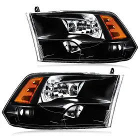 Dimflux Df-hl-068-ambk Headlight Assembly For 2009-2018 Dodge Ram 1500/2010-2018 2500 3500 4500