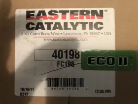 40198 Eastern Catalytic New Genuine Converter Assembly 40198 Eastern Catalytic New Genuine Converter Assembly