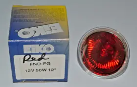 Eiko 031293150509 Lighting Fnd-fg 12v 50-watt Bulb 2-pin Base 12 Degree Color Red New