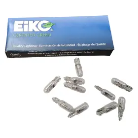 Eiko 031293409744 86 Sub-miniature Wedge Base Bulbs Package Of 10