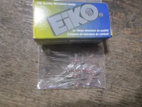8640 Eiko Lot Of 10 #8640 Miniature Lamps Light Bulbs With Wire Leads