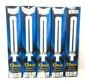 Dt13 Eiko Dt13/65 13w Compact Fluorescent Bulb Lot Of 5 Nos