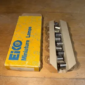 Eiko E-307 Nos Mini Lamps 28v 0.67a Sc Bay Bulbs Box Of 10 Aircraft Instruments