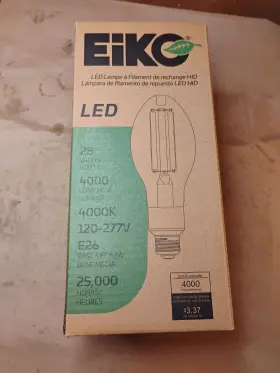 L28wed23-gc-840-u-e26 Eiko Led Hid Replacement Filament Lamp 28w Ed23.5 4000lm 4000k E26 Base