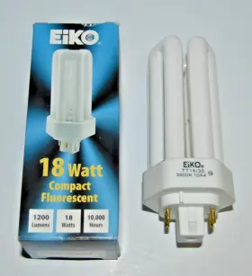 Eiko Tt18/35 Lighting 18w Compact Fluorescent Bulb 4-pin Base 3500 K New