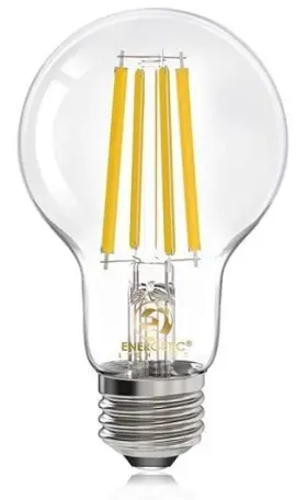 Energetic L100a19d12w30k A19 Led 12w Light Bulb 100w 1600lm Dimmable Clear 3000k Warm White L100a19d12w3