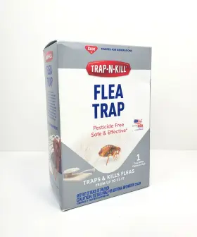 Enoz 752587000019 Trap-n-kill Indoor Flea Trap With Lightbulb One Sticky Capture Pad New