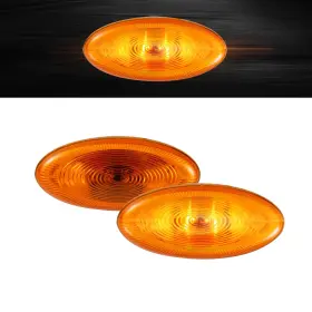 01-701u03 Everesthd 2 Pcs Hood Marker Light Front Side Assembly Yellow Amber La