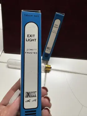 20t6-1 Extra 20t6-1/2/fr/dc/bay Lot Of 2 Bulbs 20t6-1/2 130v 20 Watt T6.5 Tubular Exit Light Dc Bayonet Clear