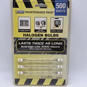Feit Electric 017801018578 500 Watt Halogen Bulbs 3 Pack 130 Volt Sealed