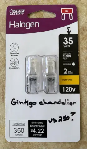 Gy6.35 Feit Electric 017801785067 New Halogen 35w 120v Warm White Base Dimmable - 2 Bulbs