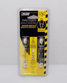 Feit Electric 017801791181 New 2 Pack 150w Rough Service Rsc Halogen Bulb 130v Free Shipping