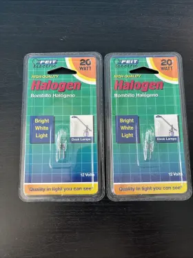 Feit Elecvtric 017801008043 New Old Stock 2x 1 Pack Electric 20w Halogen Bulbs G-8 Sealed 12v
