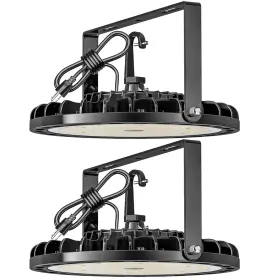 Hc-ufo200g Flakeeper 200w Ufo Led High Bay Light 2pcs 28000 Lm With Us Plug 5ft Cable 5000k Com