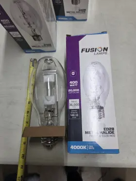 Fusion 190010002962 Lamps Fmh400u/mog Ed28 Metal Halide Lamp 400w 4000k 4 Bulbs Cool White