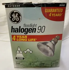 Ge 043168207638 Halogen 90-watt Par38 Outdoor Floodlight New In Open Box Tested And Works