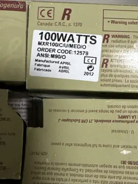 12579 Ge 100/c/u/med/o 6 Multi Vapor Lamp 100 W Mxr Ansi M 90/o April 2012 Code #2