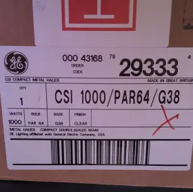 1000w Ge 1000/par64/g38 Csi Metal Halide Lamp Par64 G38 Base Sealed Beam