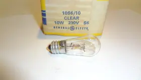 Ge 10s6/10 Lamps No. Box Of 6 230 Volts 10 Watt Screw Base New Old Stock