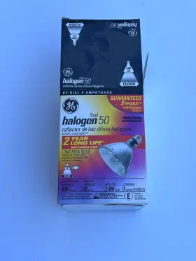 11139 Ge Lot Of 2 Pcs Halogen 50 Watt Par30 Reflector Long Life Indoor Flood Lamps