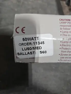 11345 Ge Lu50/med/eco 50 Watt High Pressure Sodium Light Bulb